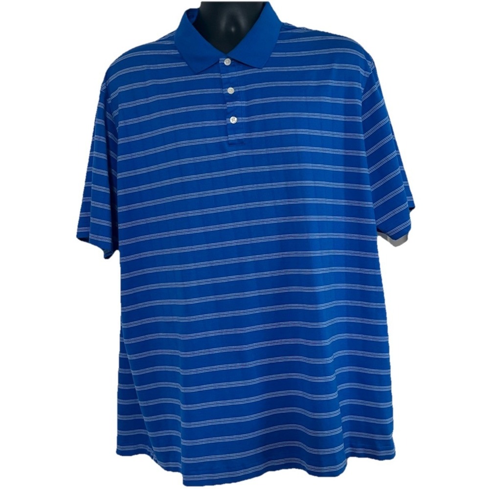 Tiger Woods‎ Collection Dri-Fit Men's XL Short Sleeve Royal Blue Golf Polo